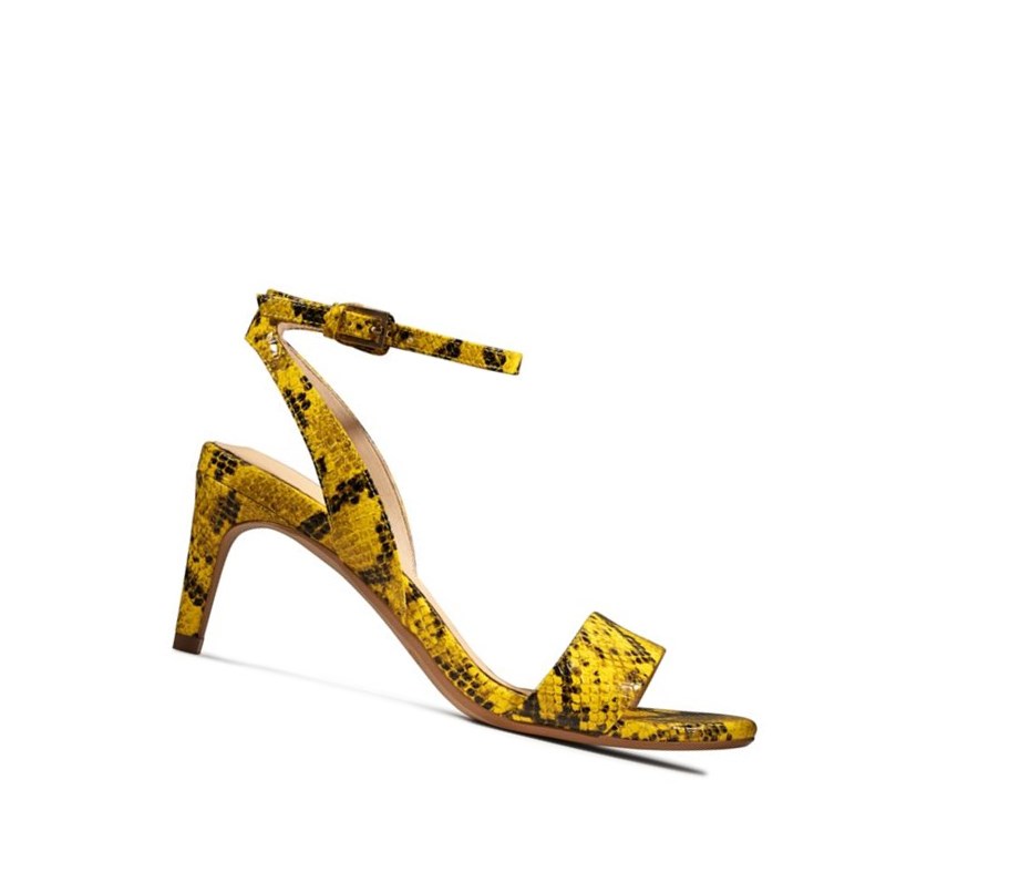 Sandales à Talons Clarks Amali Jewel Femme Jaune Serpent | JLER53498