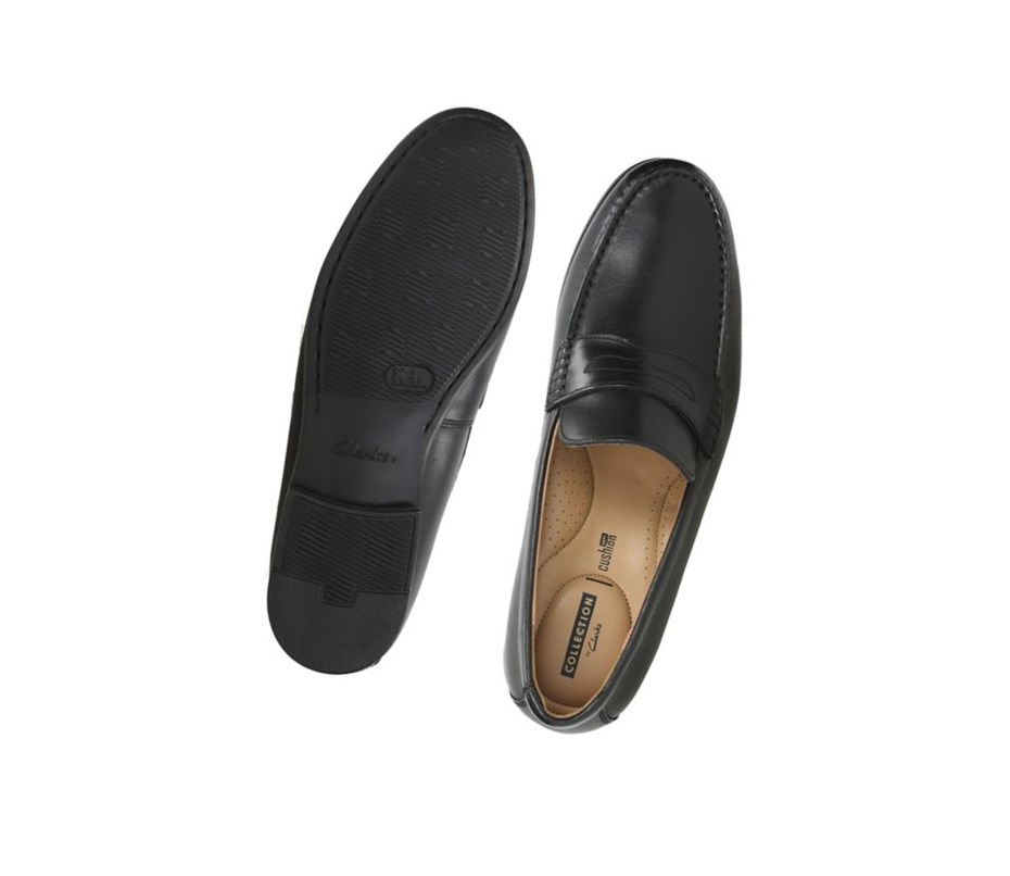 Slip On & Loafers Clarks Claude Lane Homme Noir | HZCW30196