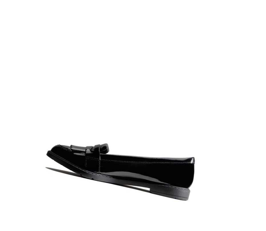 Slip On & Loafers Clarks Scala Bright Vernis Cuir Fille Noir | LUOD42580