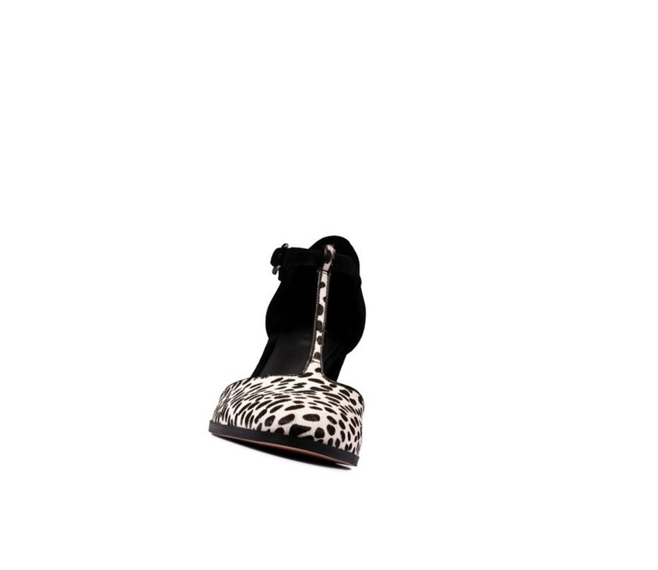 Talons Clarks Kaylin 85 T Bar Print Femme Leopard | XHCK14093