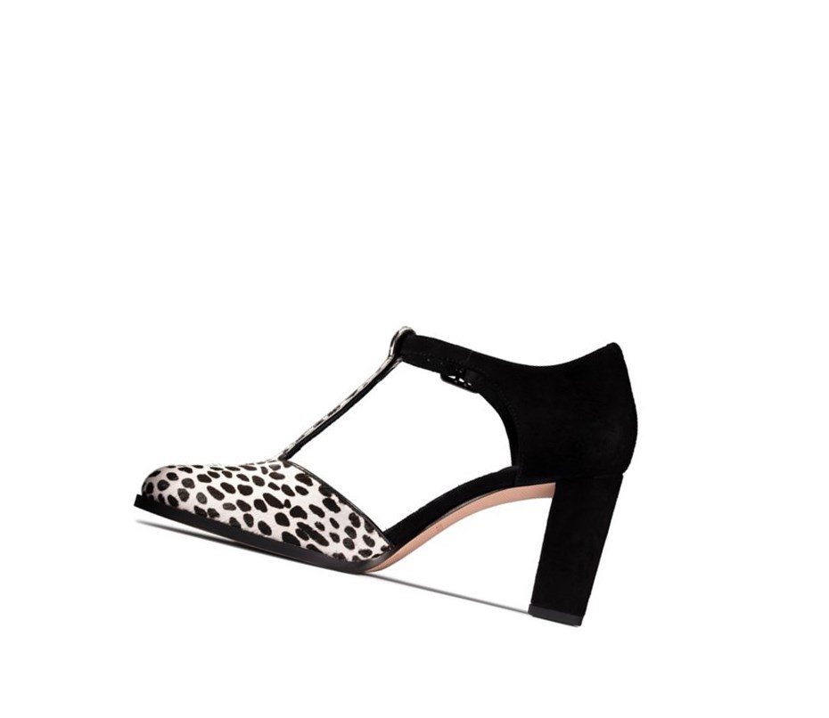 Talons Clarks Kaylin 85 T Bar Print Femme Leopard | XHCK14093