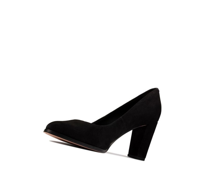 Talons Clarks Kaylin Cara 2 Daim Femme Noir | WKUN37120