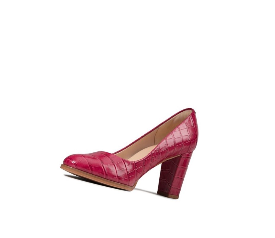 Talons Clarks Kaylin Cara Cuir Femme Rose | TEBQ70685