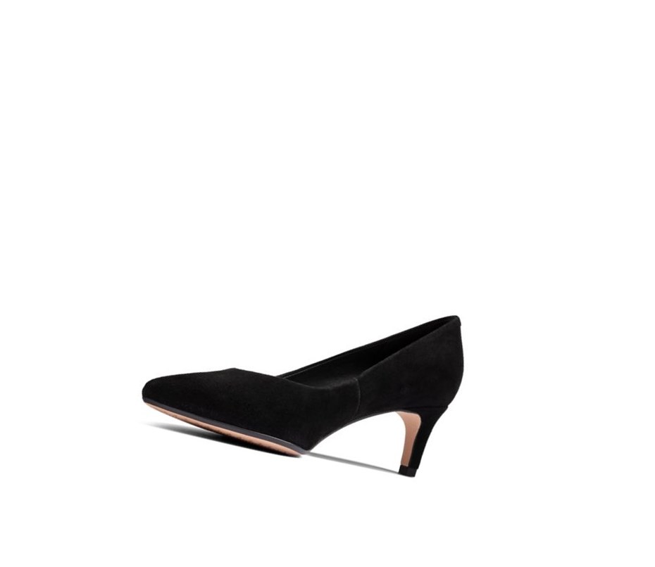 Talons Clarks Laina 55 Court Daim Femme Noir | UHNK54276