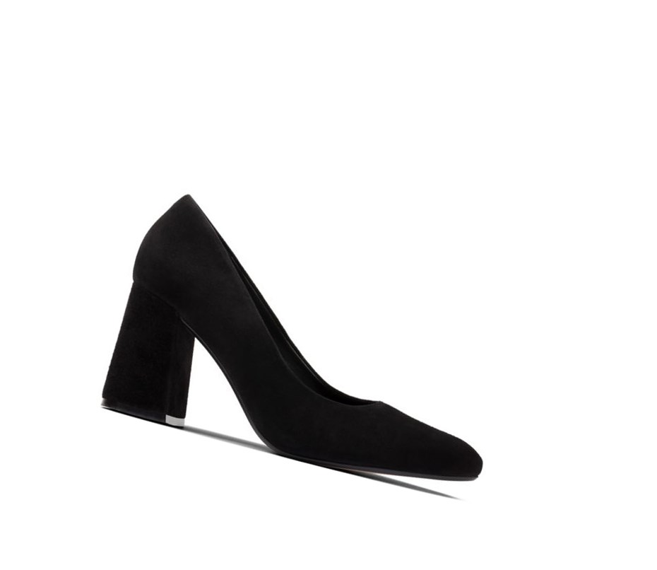 Talons Clarks Laina 85 Court Daim Femme Noir | LSVT45627