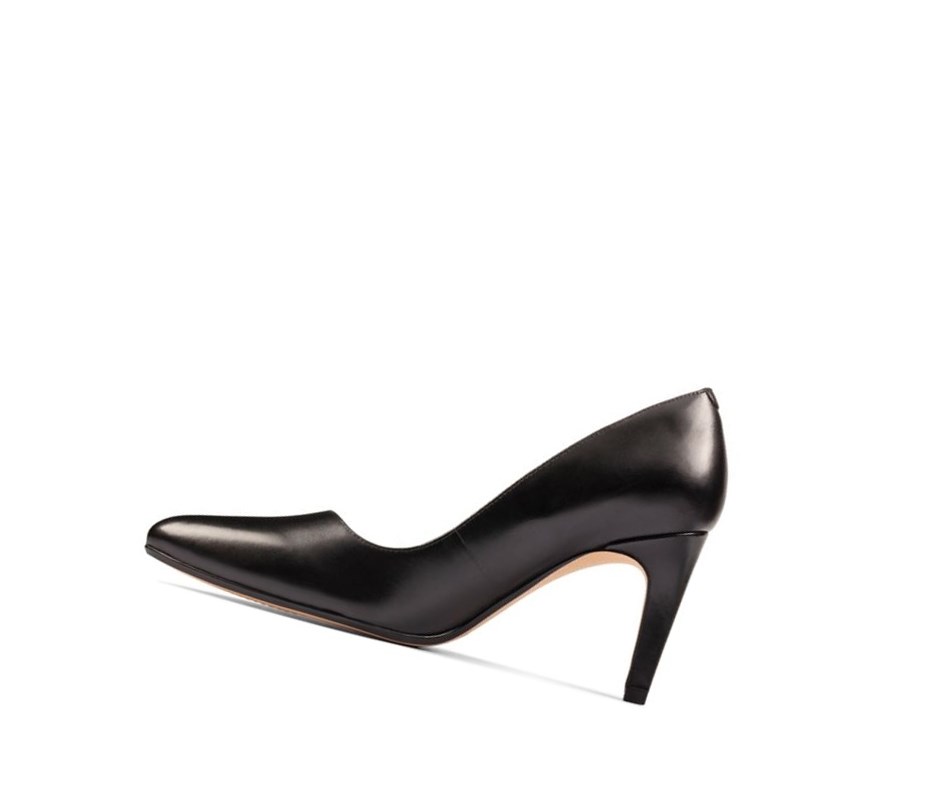 Talons Clarks Laina Rae 2 Cuir Femme Noir | FPEM87065