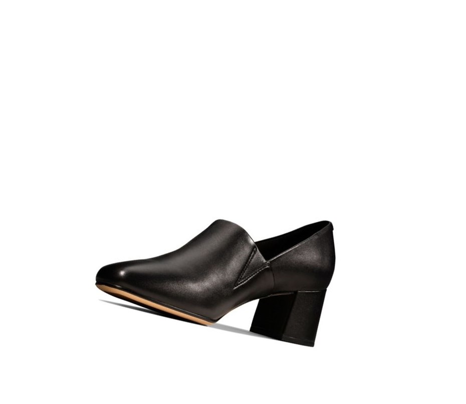 Talons Clarks Sheer Lily Cuir Femme Noir | VQGW34612