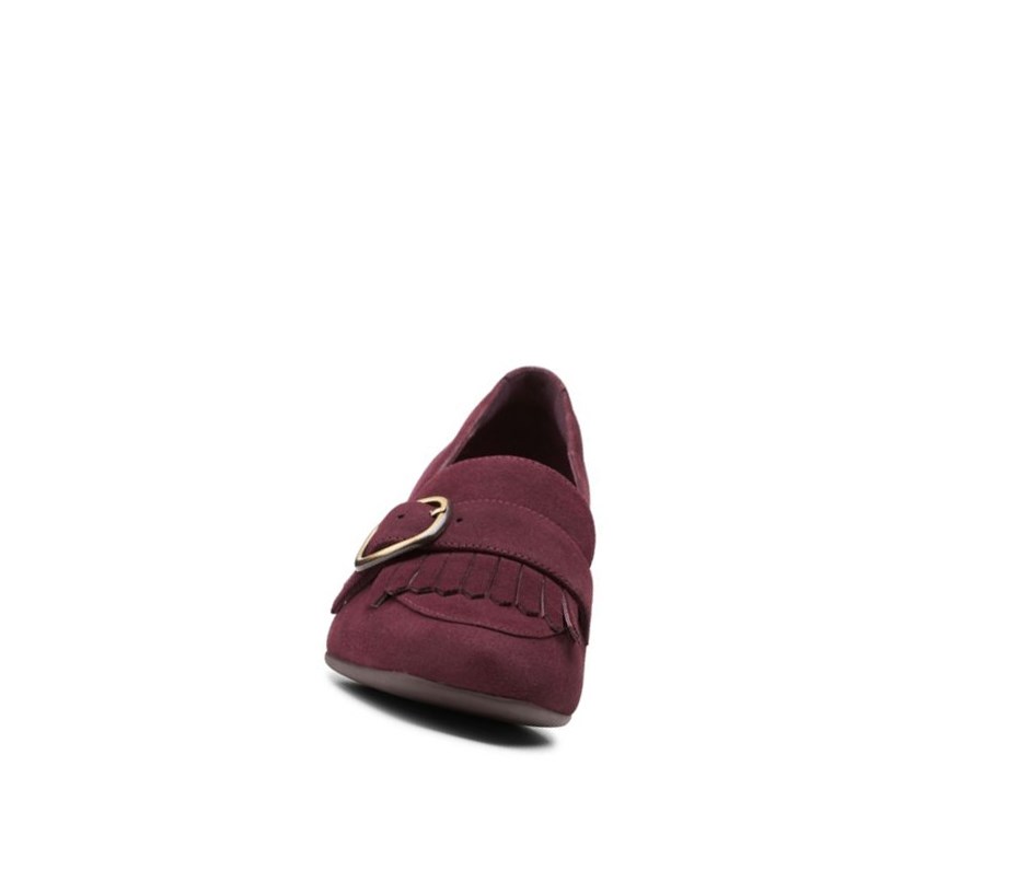 Talons Clarks Un Cosmo Go Daim Femme Bordeaux | ZCAX47985