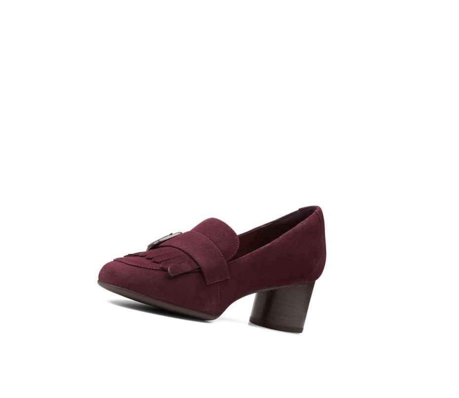 Talons Clarks Un Cosmo Go Daim Femme Bordeaux | ZCAX47985