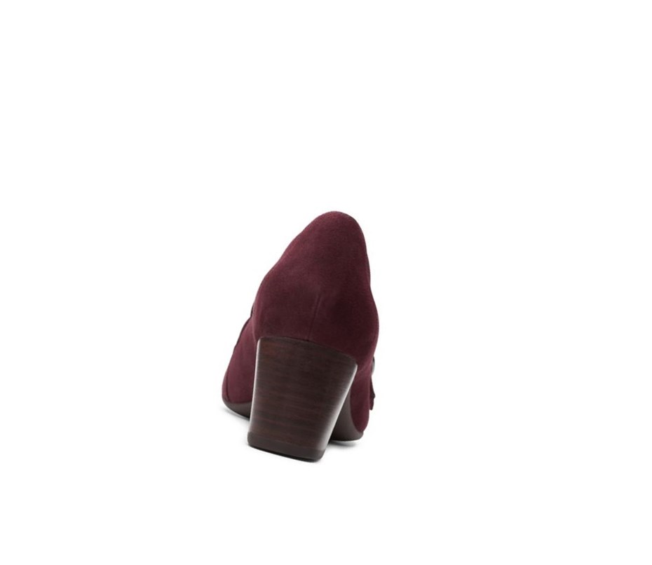 Talons Clarks Un Cosmo Go Daim Femme Bordeaux | ZCAX47985