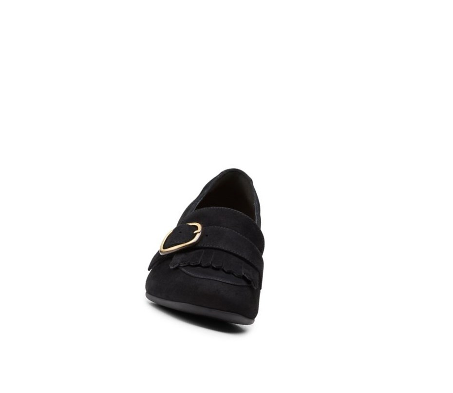 Talons Clarks Un Cosmo Go Daim Femme Noir | PZUH13528