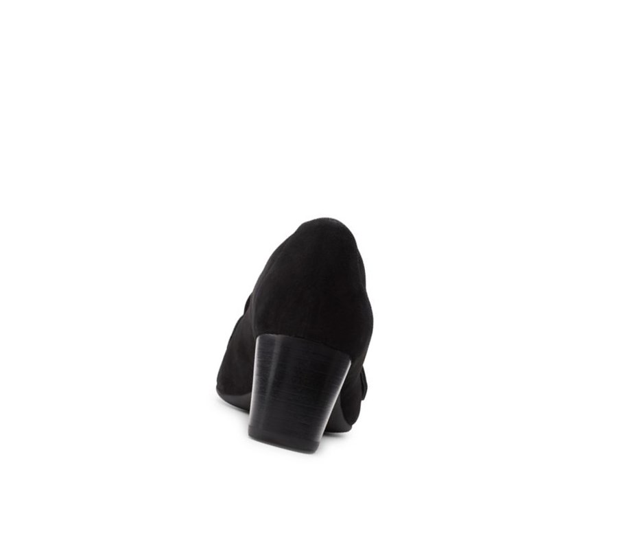 Talons Clarks Un Cosmo Go Daim Femme Noir | PZUH13528