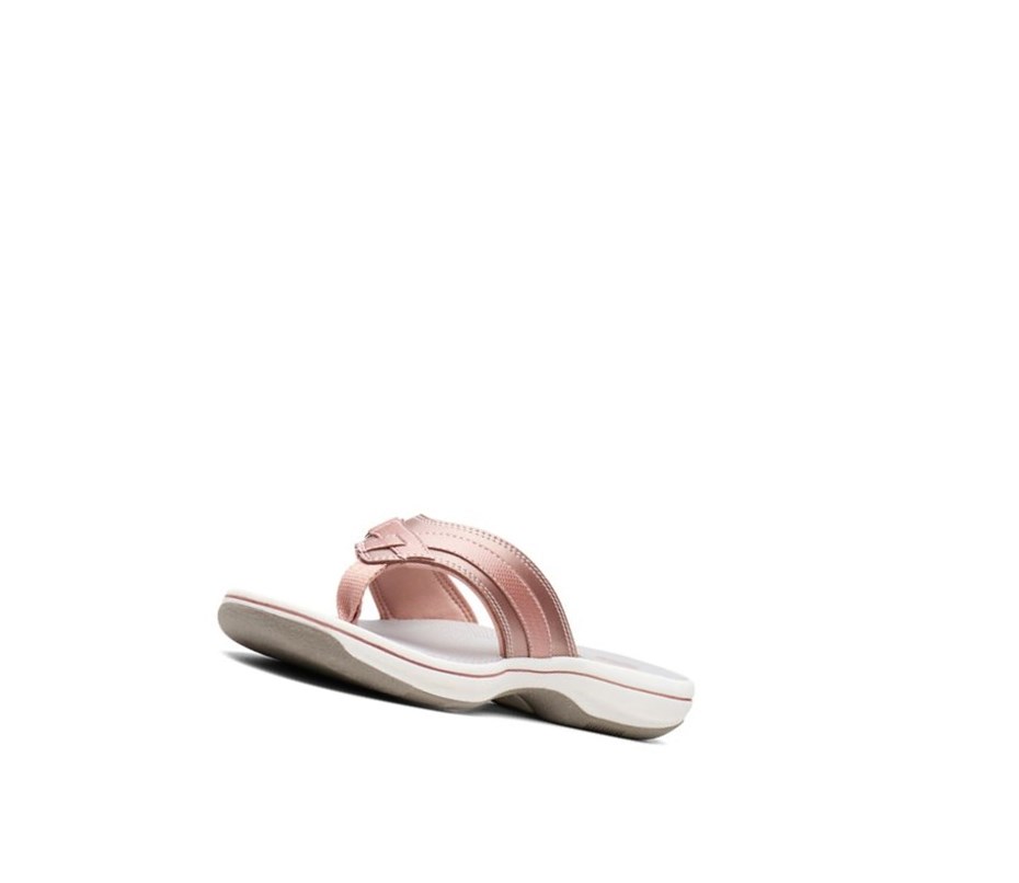 Tong Clarks Brinkley Sea Femme Rose Doré | CZAP15270