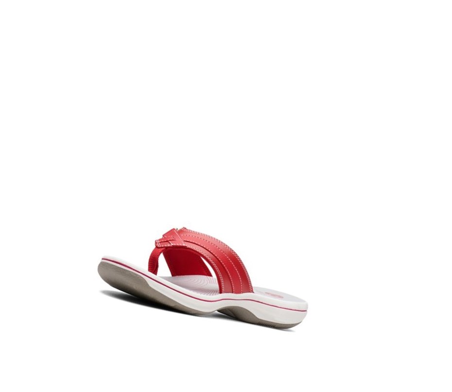 Tong Clarks Brinkley Sea Femme Rouge | MWIL21394