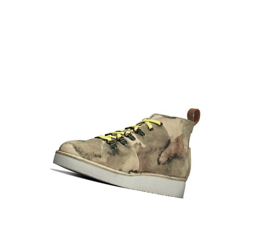 Wallabee Boots Clarks Nala Hike Femme Blanche Camouflage | GNDK59807