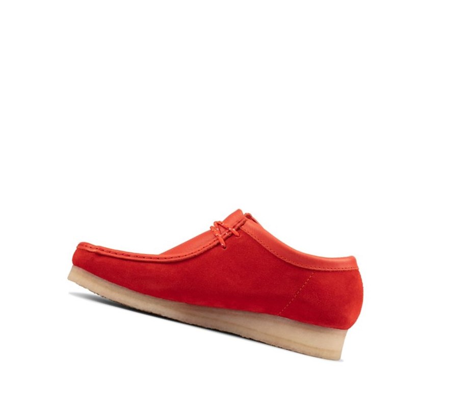 Wallabee Clarks Classiche Daim Femme Rouge | QTLF98701