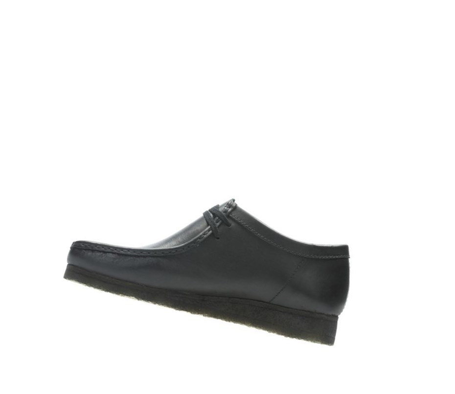 Wallabee Clarks Originale Cuir Femme Noir | KLBE54837