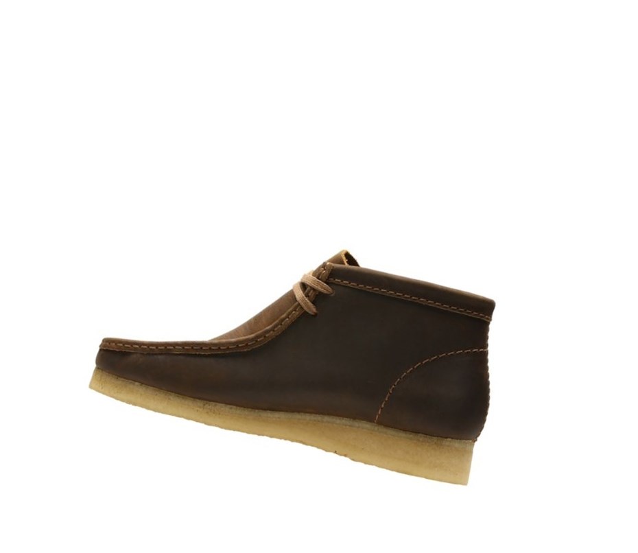 Wallabee Clarks Originale Cuir Homme Marron Foncé | BHVN65417