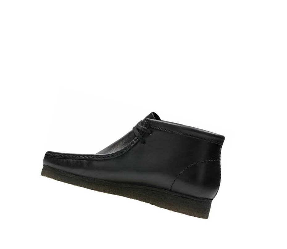 Wallabee Clarks Originale Cuir Homme Noir | FWPS13296