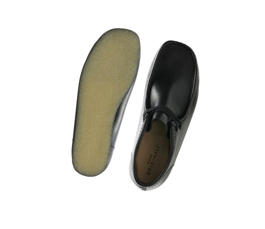 Wallabee Clarks Originale Cuir Homme Noir | FWPS13296