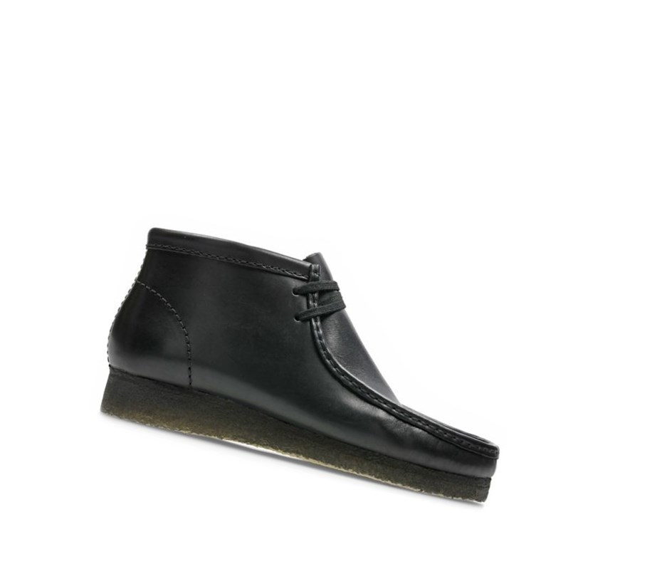 Wallabee Clarks Originale Cuir Homme Noir | FWPS13296