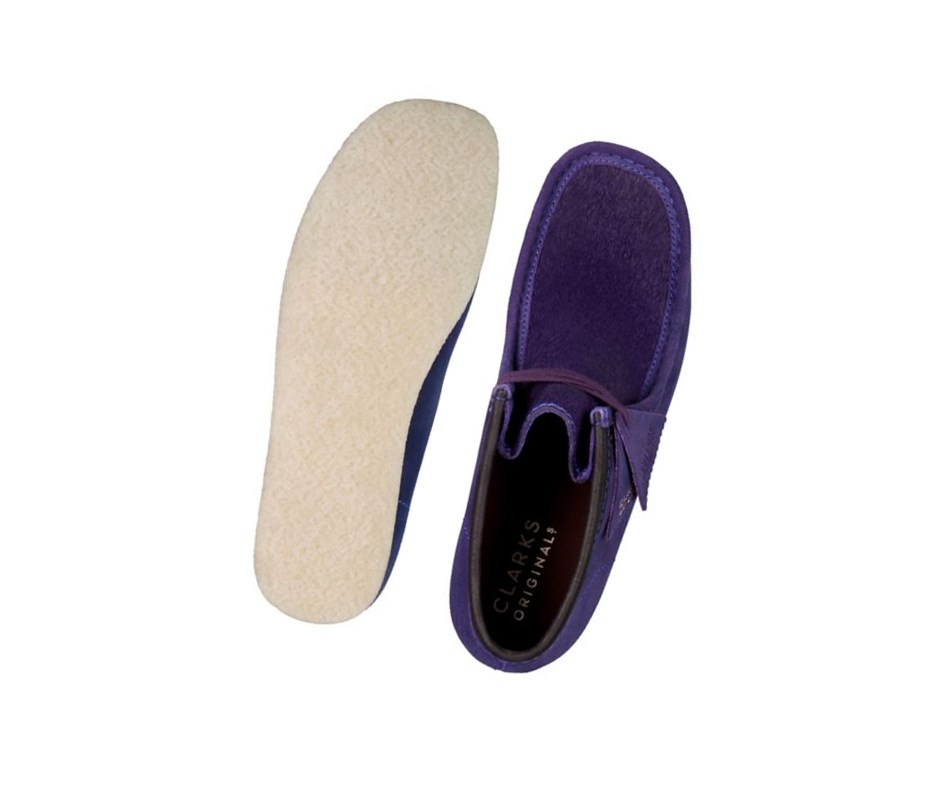 Wallabee Clarks Originale Cuir Homme Violette | FLTS46273