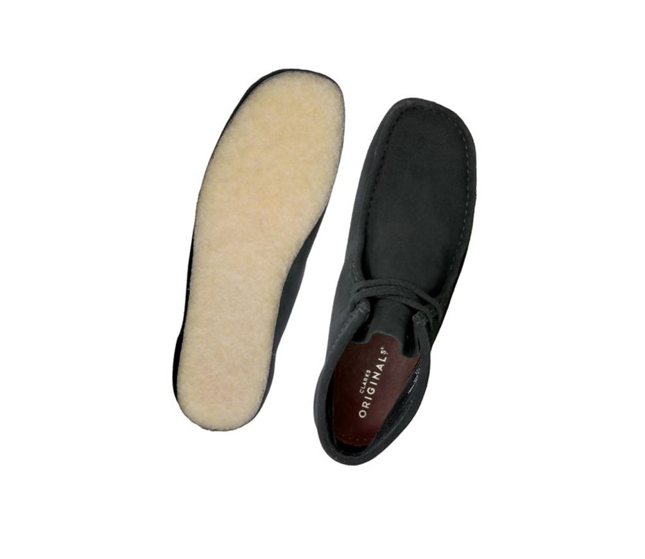 Wallabee Clarks Originale Daim Femme Noir | IWMJ75903