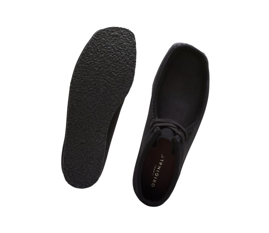 Wallabee Clarks Originale Daim Femme Noir | JSPH81406