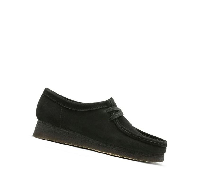 Wallabee Clarks Originale Daim Femme Noir | QVYW40781