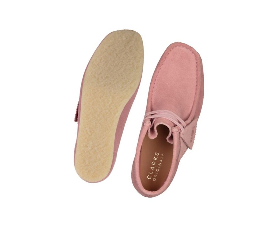 Wallabee Clarks Originale Daim Femme Rose | ZWSC78052