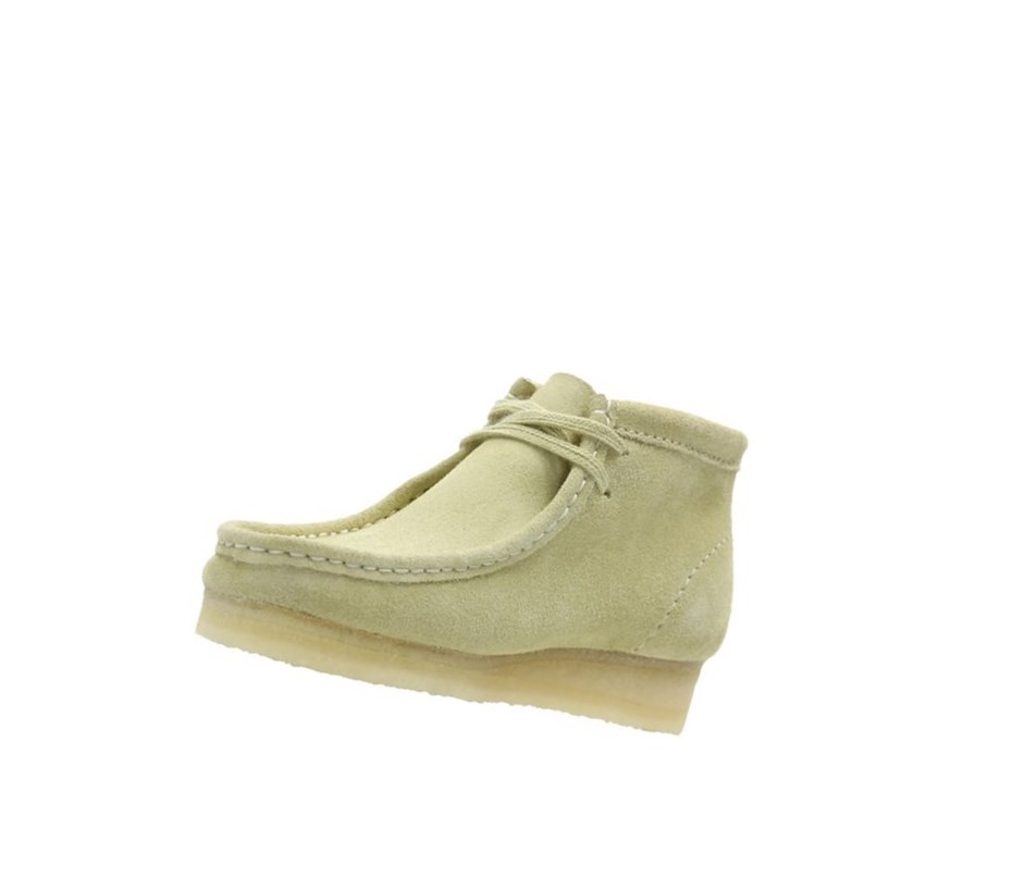 Wallabee Clarks Originale Daim Femme Vert Clair | AQGL56104