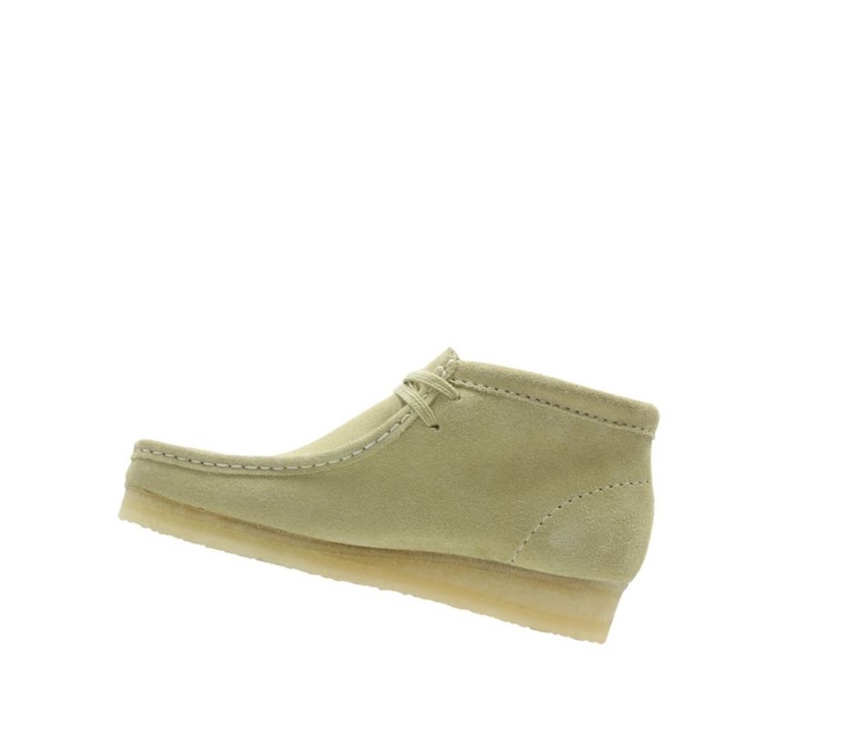 Wallabee Clarks Originale Daim Femme Vert Clair | AQGL56104