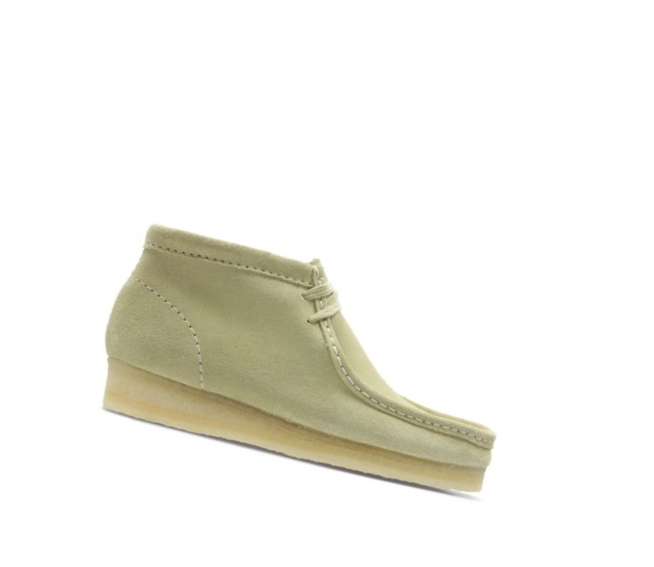 Wallabee Clarks Originale Daim Femme Vert Clair | AQGL56104