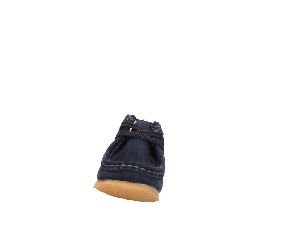 Wallabee Clarks Originale Daim Fille Bleu Marine | DYSA30587