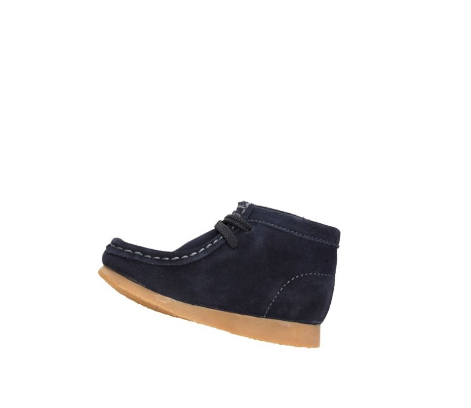 Wallabee Clarks Originale Daim Fille Bleu Marine | DYSA30587