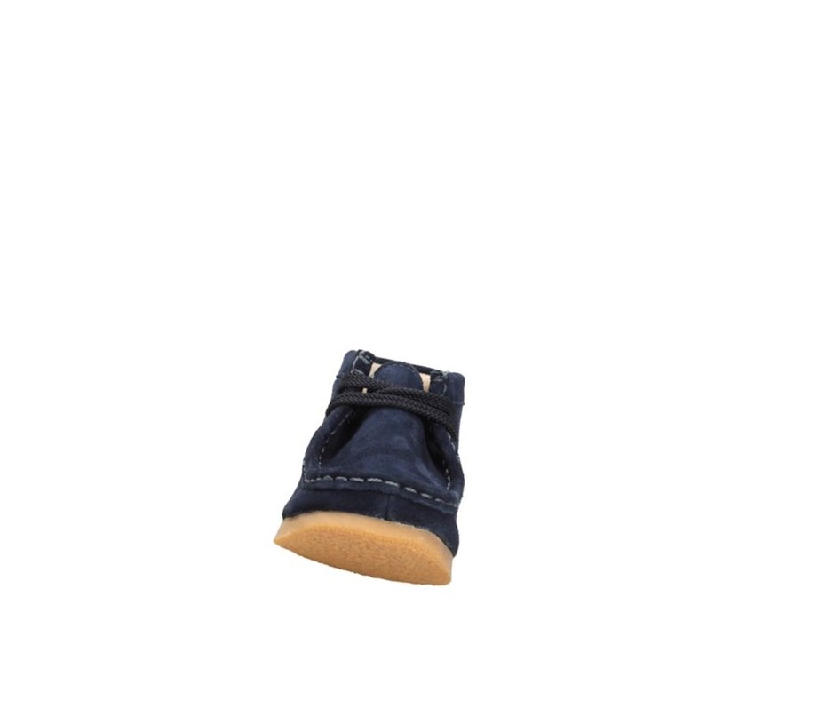 Wallabee Clarks Originale Daim Fille Bleu Marine | QMUX42398