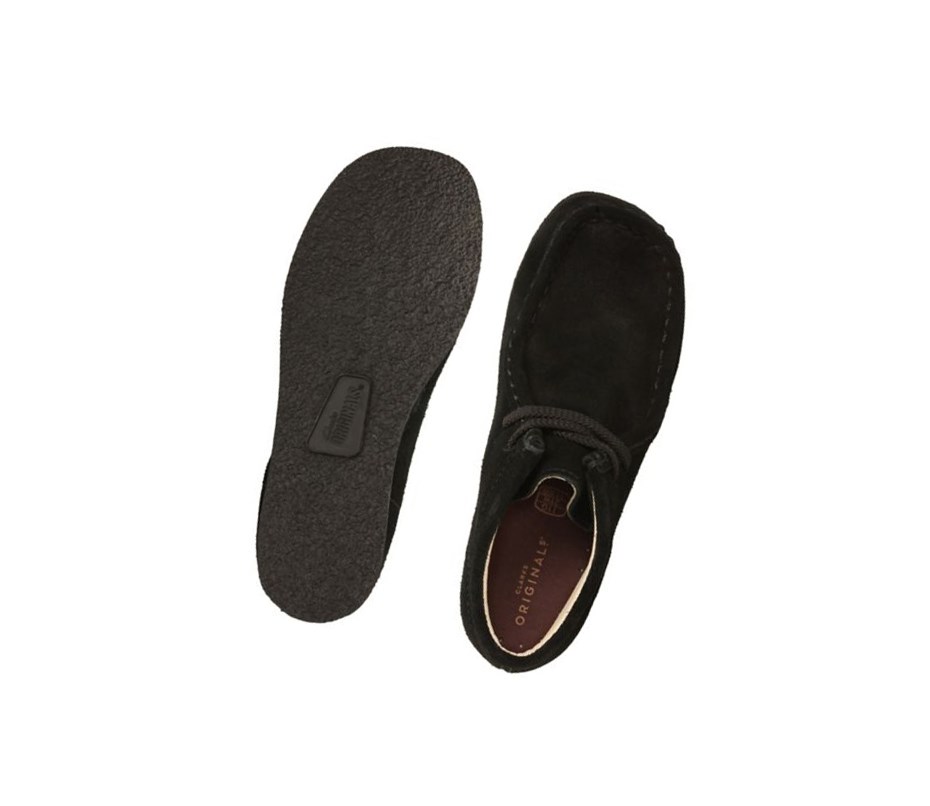 Wallabee Clarks Originale Daim Fille Noir | HNLU96572