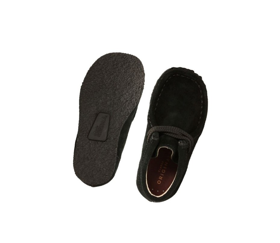 Wallabee Clarks Originale Daim Fille Noir | MLJN80942