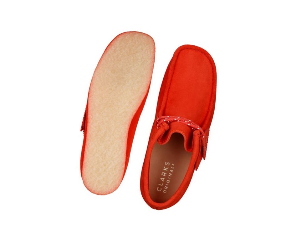 Wallabee Clarks Originale Daim Homme Rouge | HBZQ24153