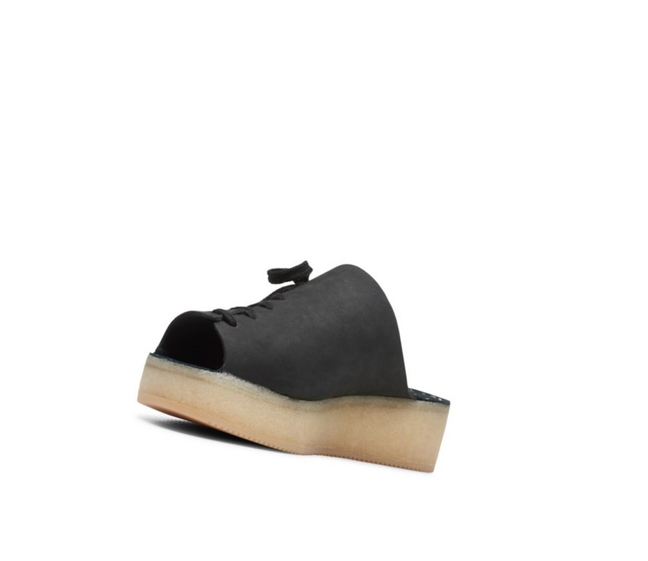 Wallabee Clarks Wallacraft Open Nubuck Femme Noir | SRXE51906