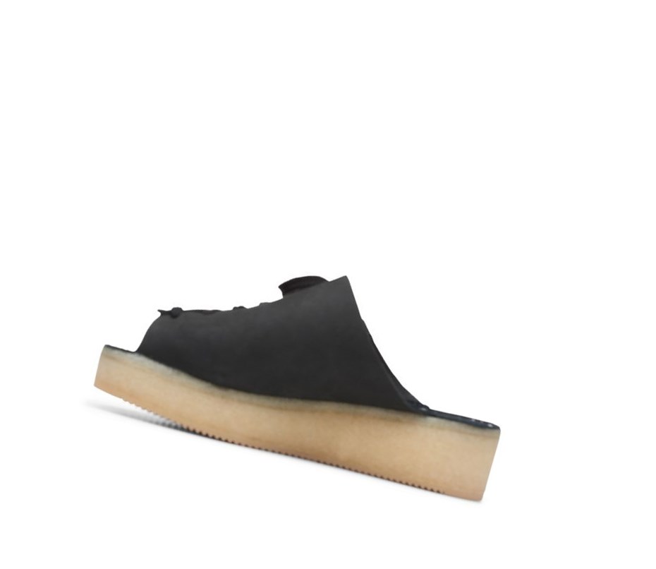 Wallabee Clarks Wallacraft Open Nubuck Femme Noir | SRXE51906